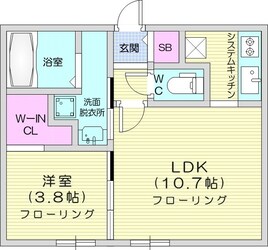 琴似駅 徒歩3分 4階の物件間取画像